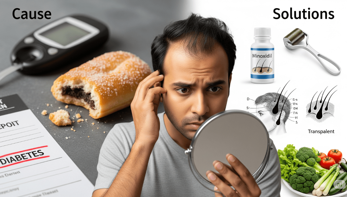 Can Diabetes Cause Hair Loss? Understanding the Connection and Solutions - Alloroots Hair Transplant Clinic - India's Best Hair Transplant Services